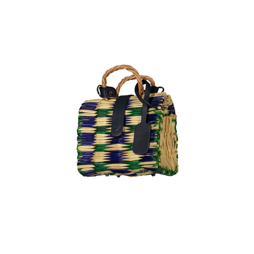 Navy & Green Squares