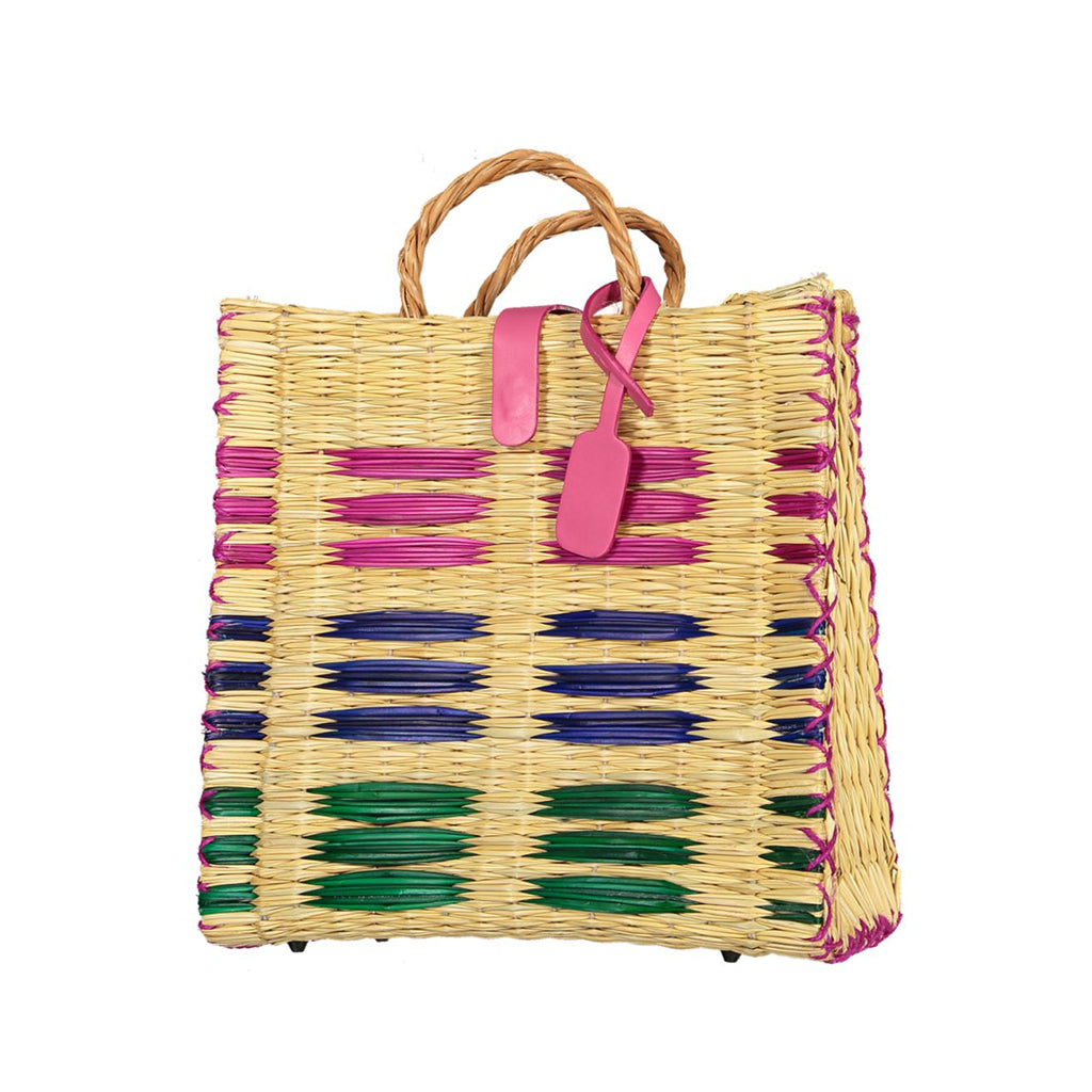 Pink Navy & Green Stripes