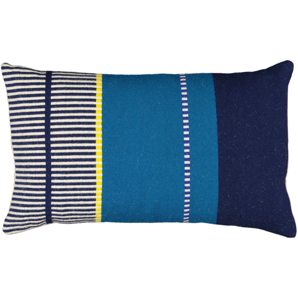 Petrol Blue & Yellow Stripes