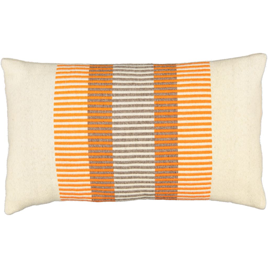 Stripy Orange & Beige