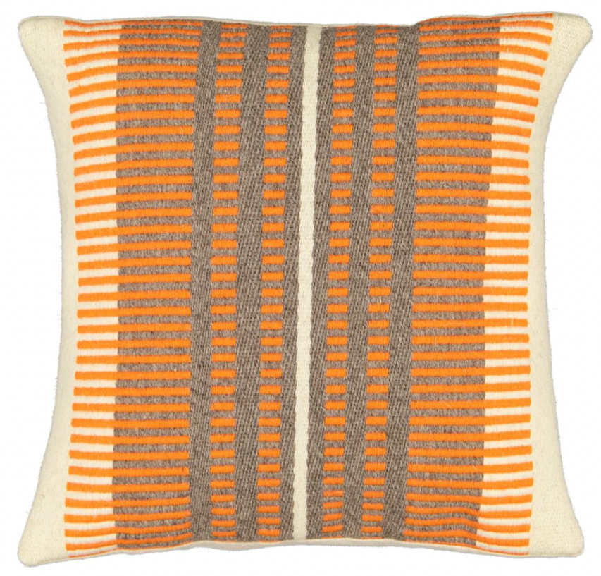 Stripy Orange & Wallnut