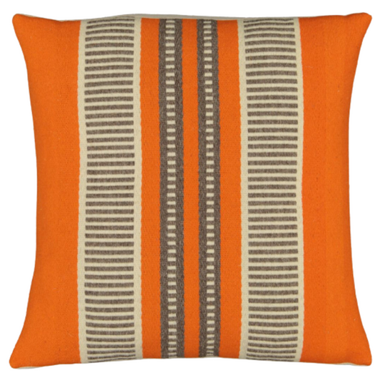 Stripy Orange & Beige