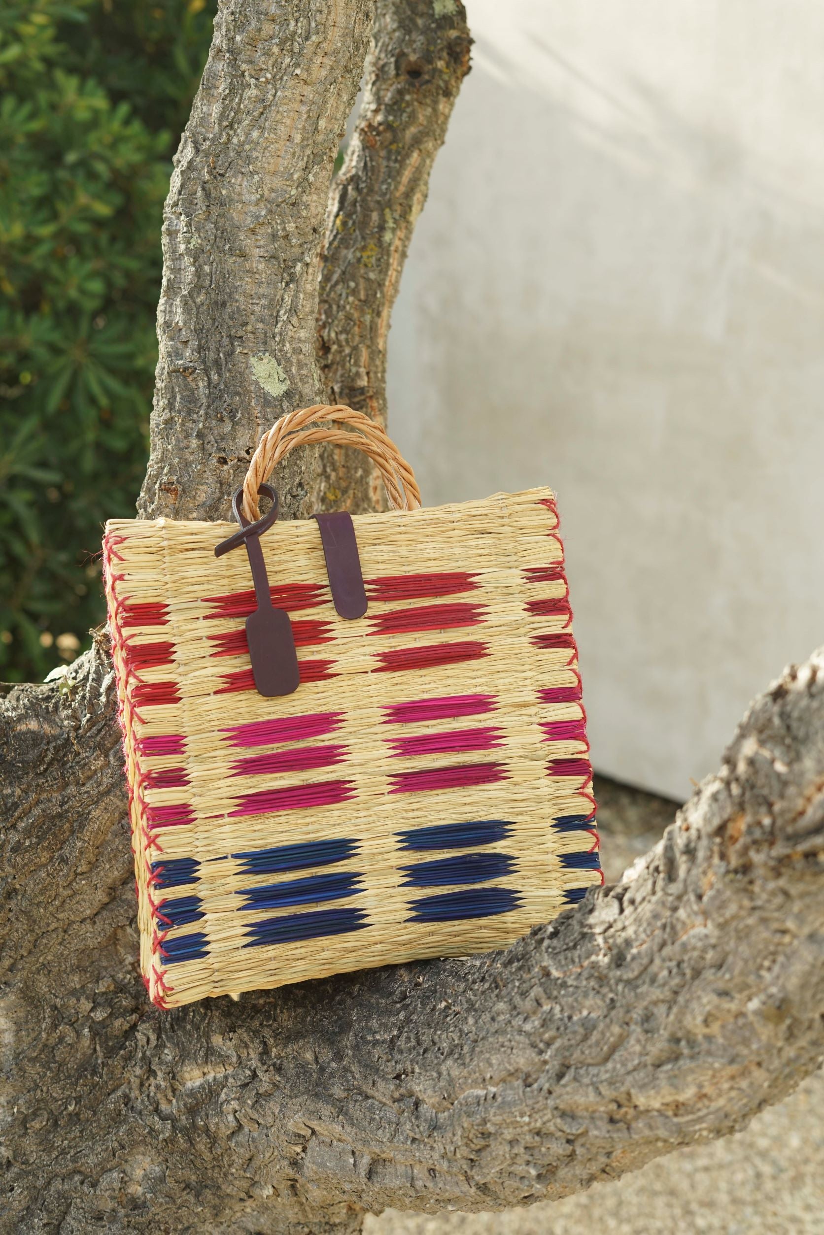 Red Pink & Navy Stripes