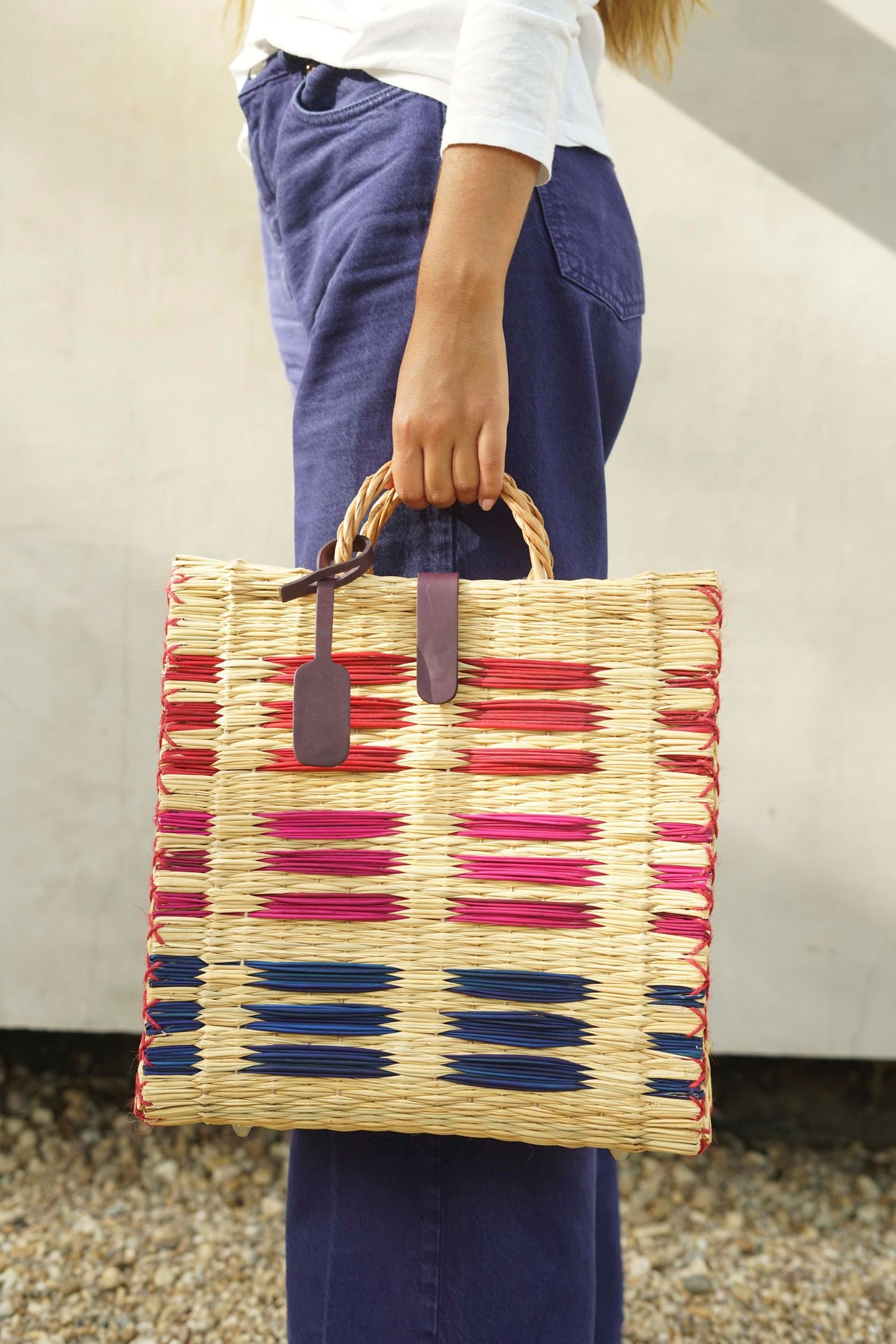 Red Pink & Navy Stripes